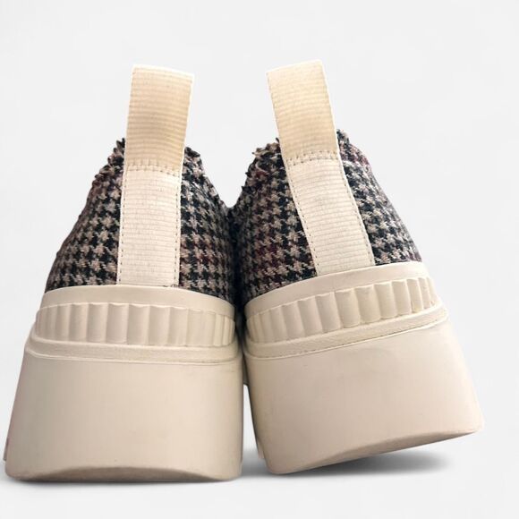 Tory Burch Camp Houndstooth Chunky Sneakers | Y2K Streetwear | Size 9 Pre-Loved - Picture 4 of 8